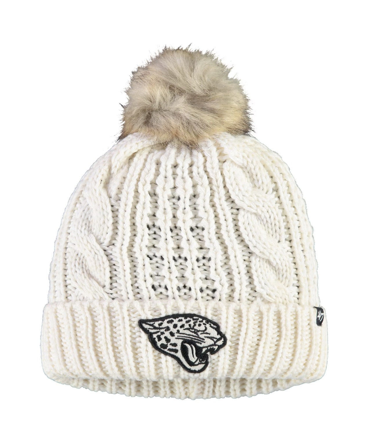 Jacksonville Jaguars 47 Brand Women's Meeko Cuffed Knit Hat with pom