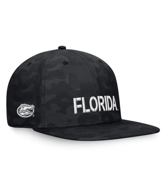 Men's Top of the World Black Florida Gators OHT Military Appreciation Troop Snapback Hat