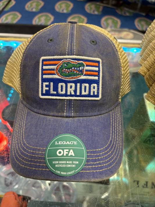 Legacy University of Florida Gators blue Old Fashioned Trucker hat