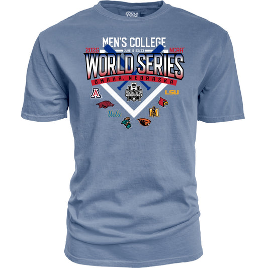 NCAA Mens College World Series 2025 8 Team Interactive Radar Shadow T-Shirt