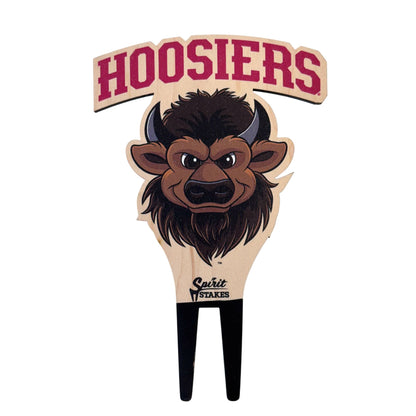 Indiana University Bison Head Color Plant Stake
