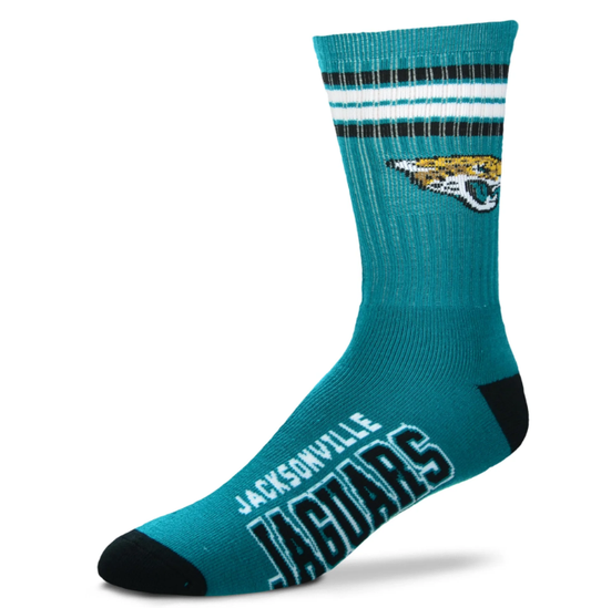 Jacksonville Jaguars For Bare Feet 4 Stripes Socks