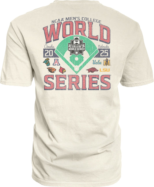 NCAA Mens College World Series 2025 8 Team Junk Dealer Soft Ivor T-Shirt