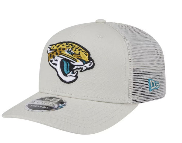 Jacksonville Jaguars New Era Stone Canvas Trucker 9Seventy Stretch-Snap Snapback