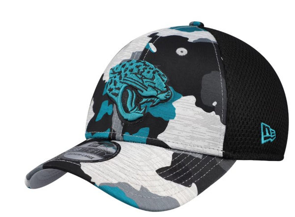 Jacksonville Jaguars New Era Active 39Thirty Black/Teal Camo  Hat