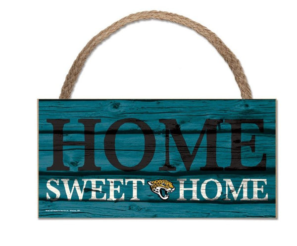 Jacksonville Jaguars Wincraft Wood Sign With Rope "Home Sweet Home"