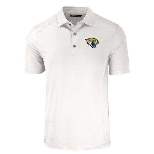NFL Jacksonville Jaguars Cutter & Buck White Forge Recycled Four-Way Stretch Mens Polo