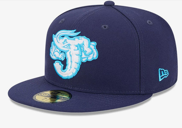 Jacksonville Jumbo Shrimp New Era Father's Day 2024 59Fififty Fitted Hat - Navy