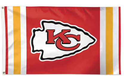Kansas City Chiefs Wincraft 3X5 Vertical Stripe Flag - officially licensed fan gear
