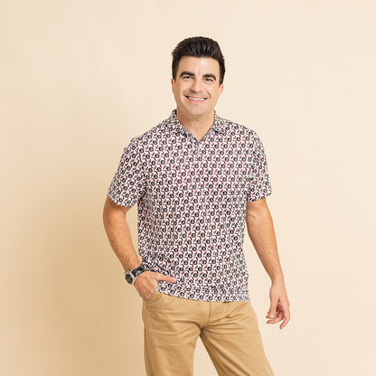 FSU Seminole Spear Print Polo — on-model