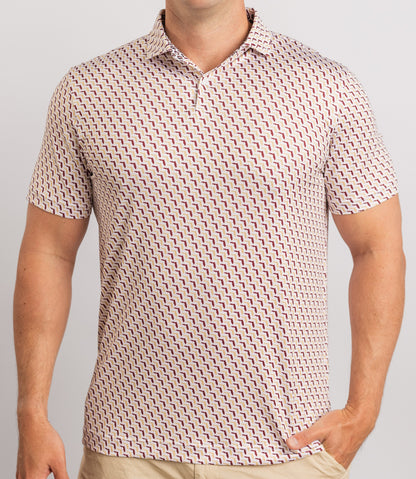 FSU Garnet & Gold State Pride Polo — on-model
