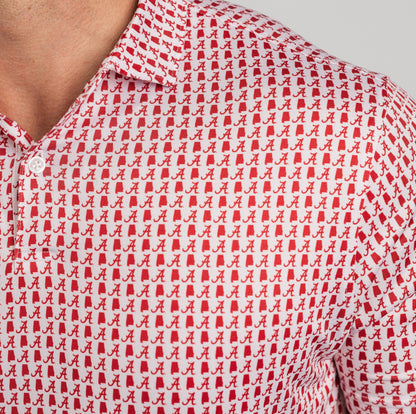 Alabama Rammer Jammer Polo — on-model