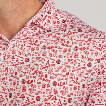 Alabama Bama Gameday Polo — on-model