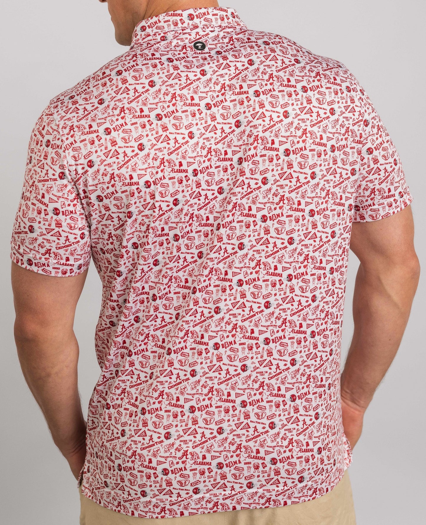 Alabama Bama Gameday Polo — on-model