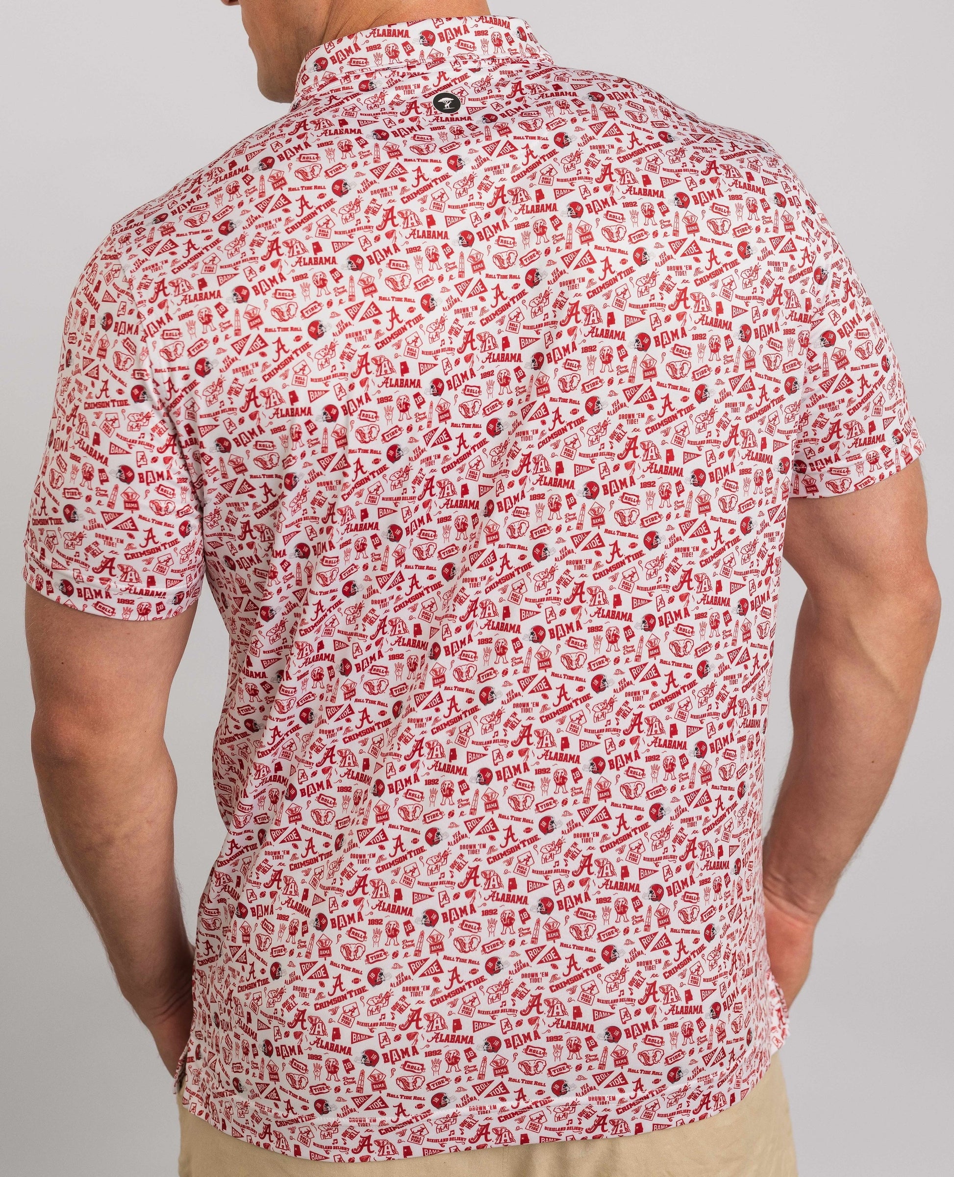 Alabama Bama Gameday Polo — on-model