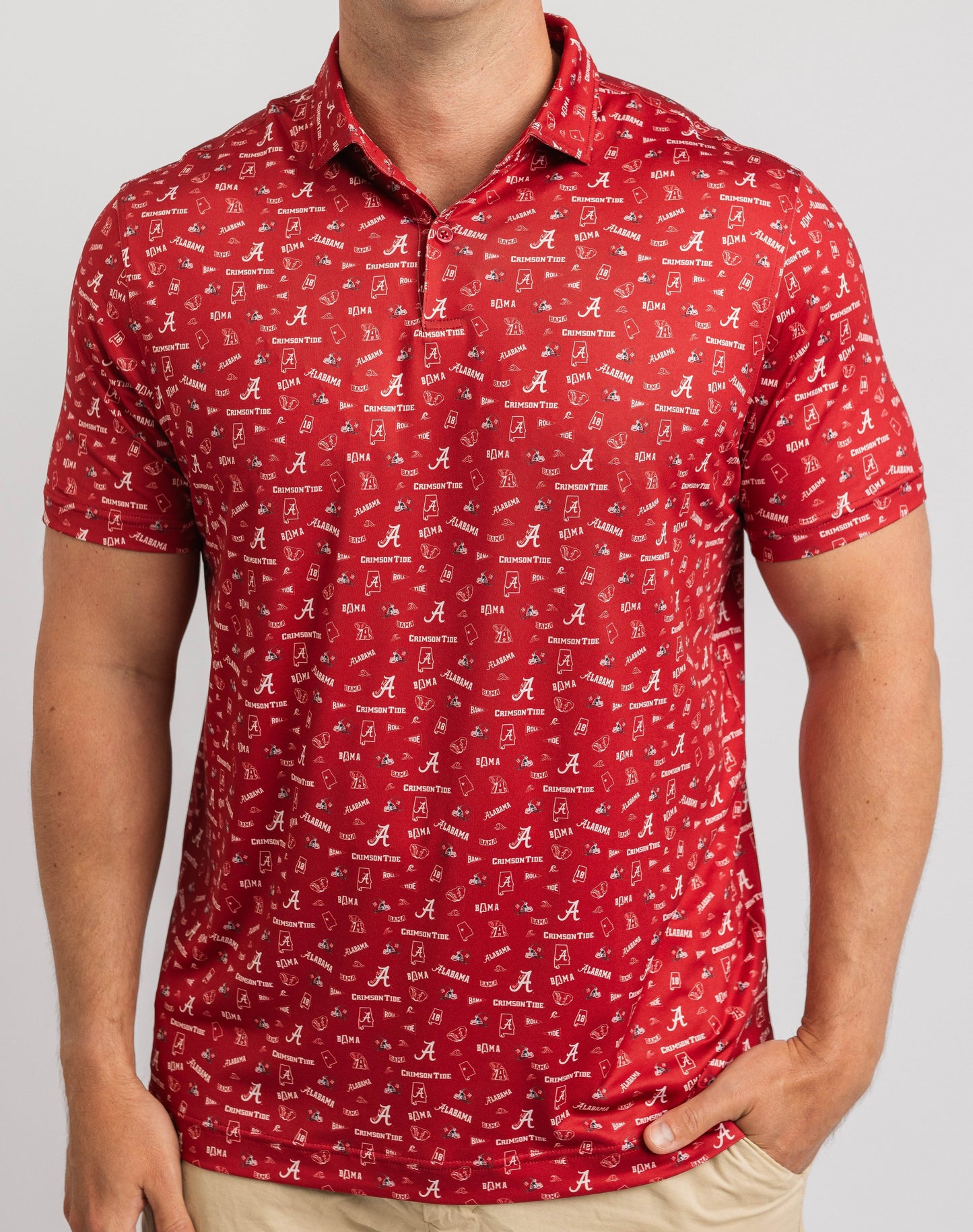 Alabama Safari Polo — on-model