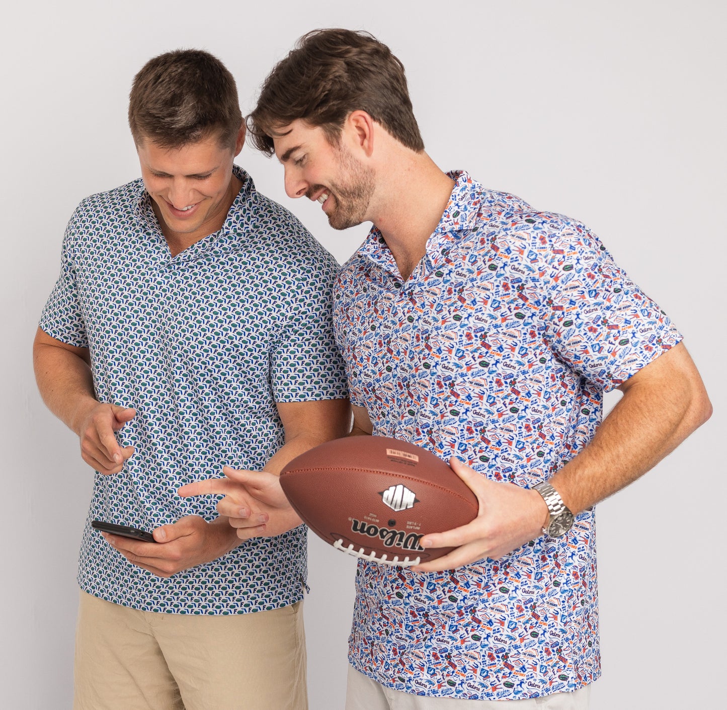 UF Old Florida Print Polo — on-model