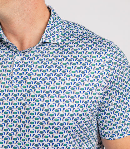 UF Old Florida Print Polo — on-model