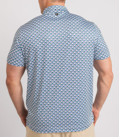 UF Old Florida Print Polo — on-model