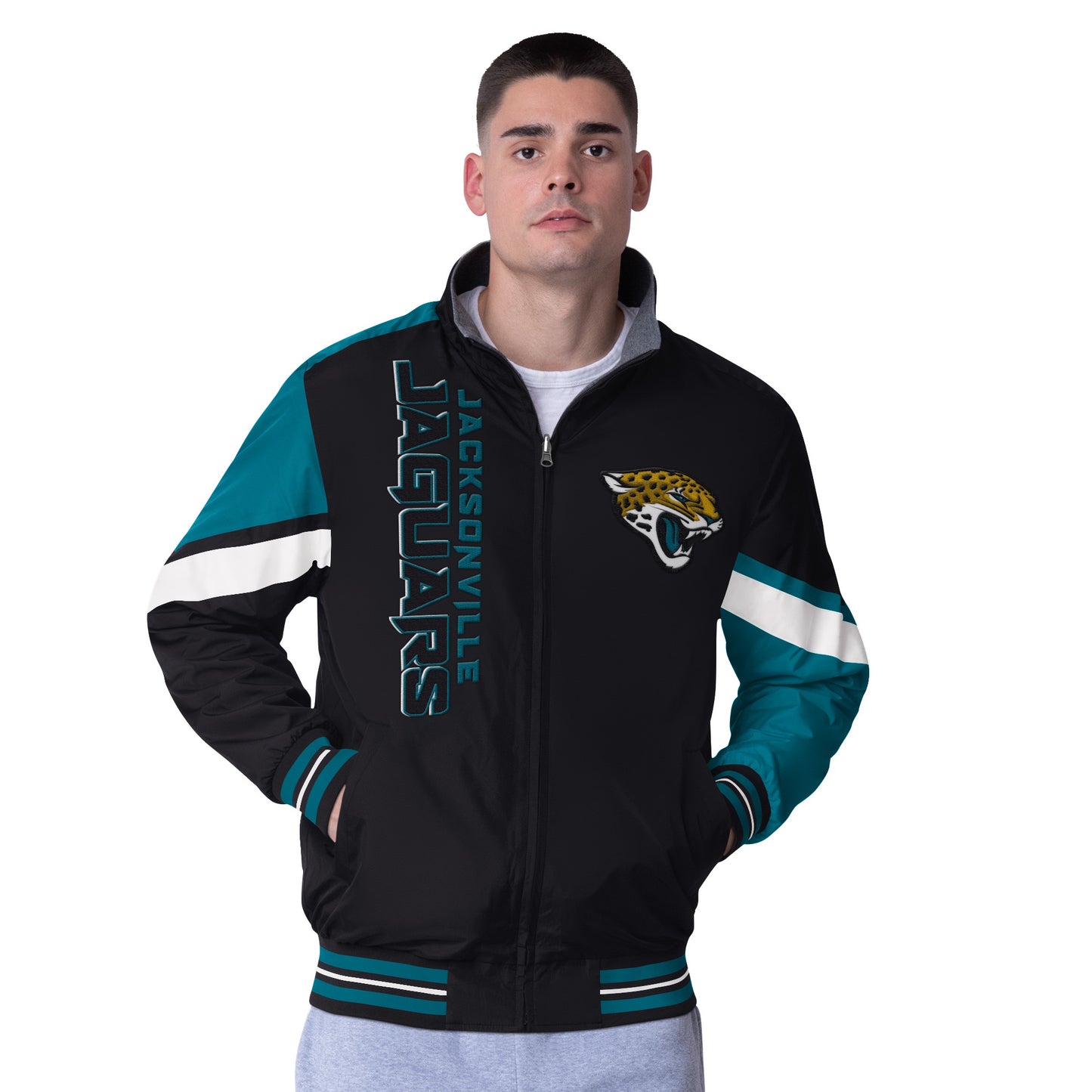 JACKSONVILLE JAGUARS POLY JACKET  REVERSIBLE