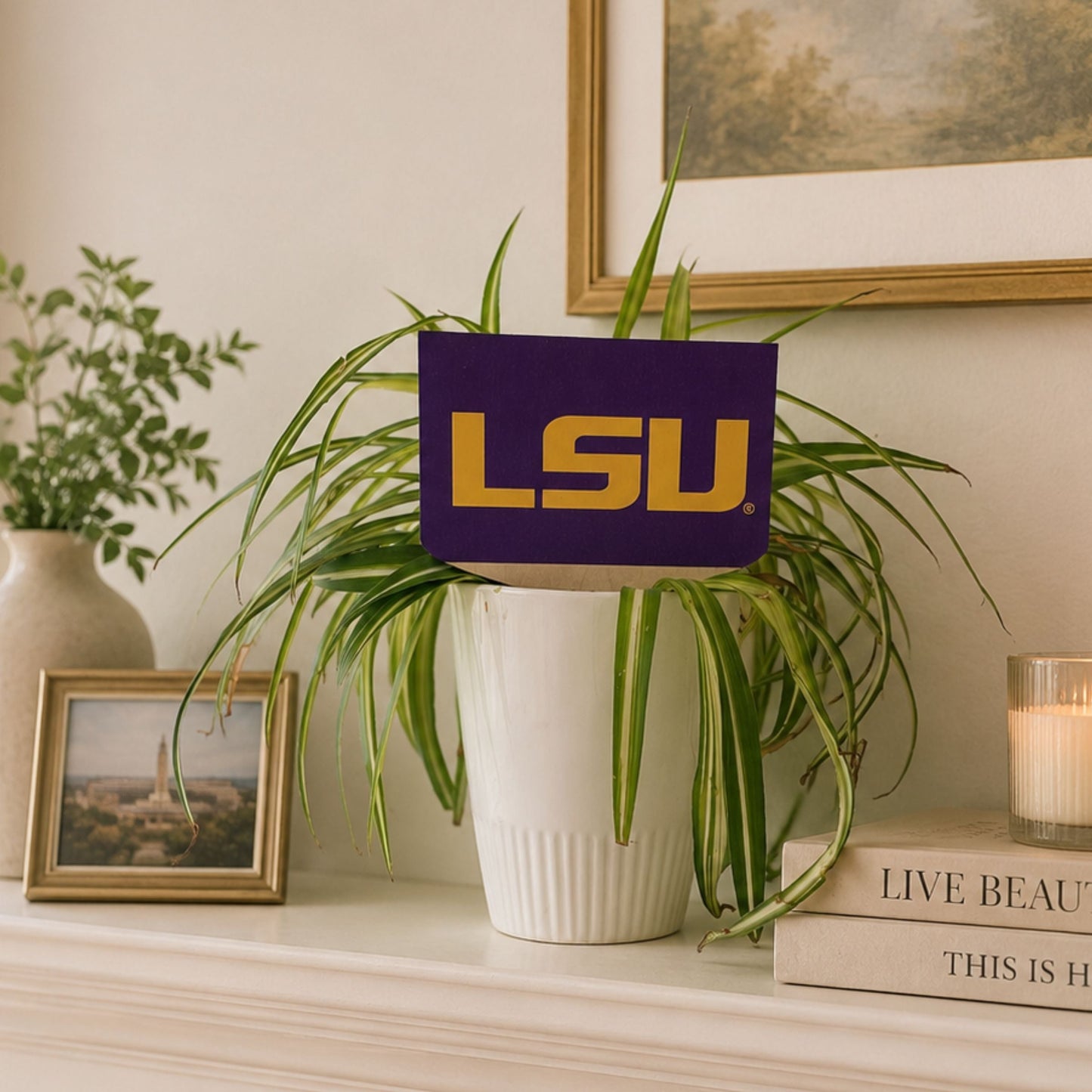 LSU Logo Color Plant Stake