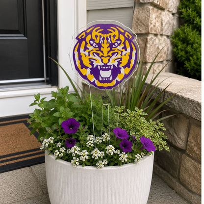 Louisiana State University Tiger Head Medium Garden Stake