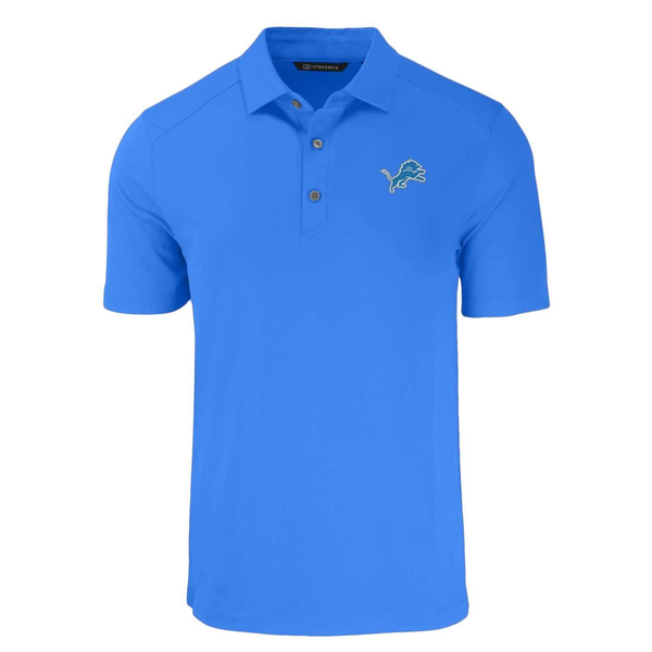 Detroit Lions Cutter & Buck Forge Eco Stretch Recycled Mens Polo Blue