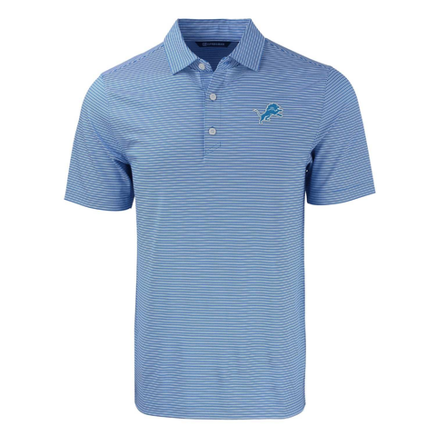 Detroit Lions Cutter & Buck Forge Eco Double Stripe Stretch Recycled Mens Polo