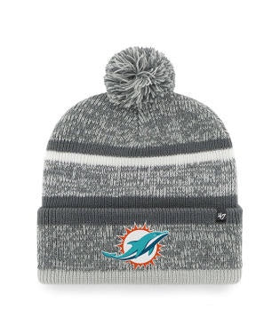MIAMI DOLPHINS CHARCOAL NORTHWARD 47 CUFF KNIT - officially licensed fan gear