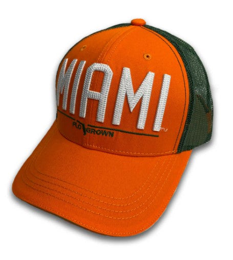 Miami Hurricanes FloGrown Rope Stitch Mesh Adjustable Hat