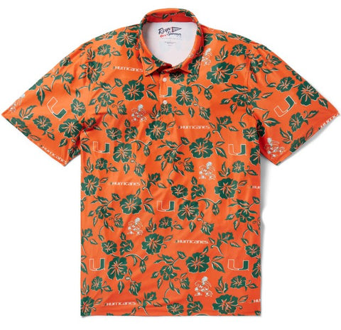 University of Miami Hurricanes Reyn Spooner Game Day Performance Polo