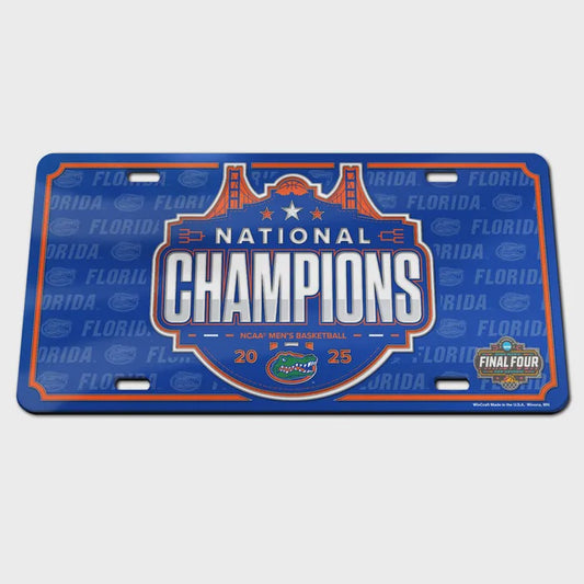 NCAA Division 1 Basketball Champions Florida Gators Final Four West Champions Specialty Acrylic License Plate