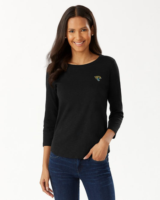 Jacksonville Jaguars NFL Ashby Isles 3/4-Sleeve T-Shirt Black