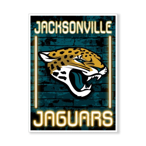 NFL Jacksonville Jaguars Aminco Neon Alley 13x9 Foam Sign