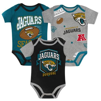 NFL Jacksonville Jaguars Outerstuff Newborn 1st Round Pick 3 Piece Creeper Set