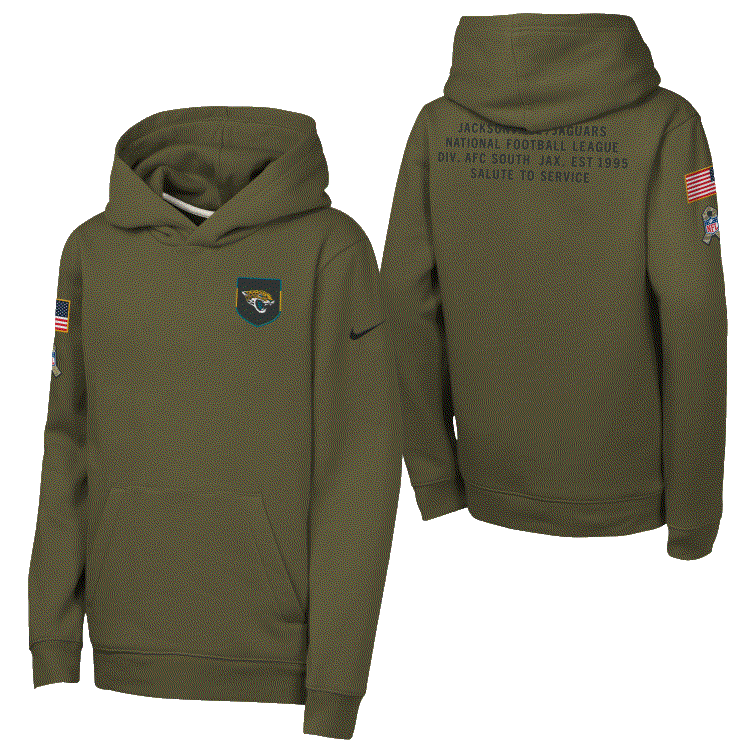 JACKSONVILLE JAGUARS NIKE NFL SALUTE TO SERVICES CLUB FLEECE HOOD