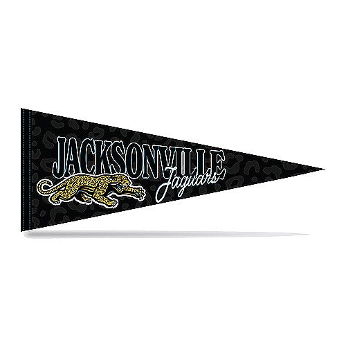 NFL Jacksonville Jaguars Rico Prowler Black Leopard 12x30 Felt Pennant
