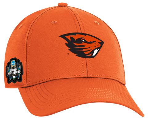 NCAA Oregon Beavers Mens College World 2025 Ahead Orange Dry Tech Adjustable Hat