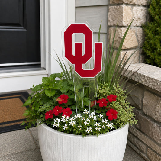 Oklahoma OU Medium Garden Stake