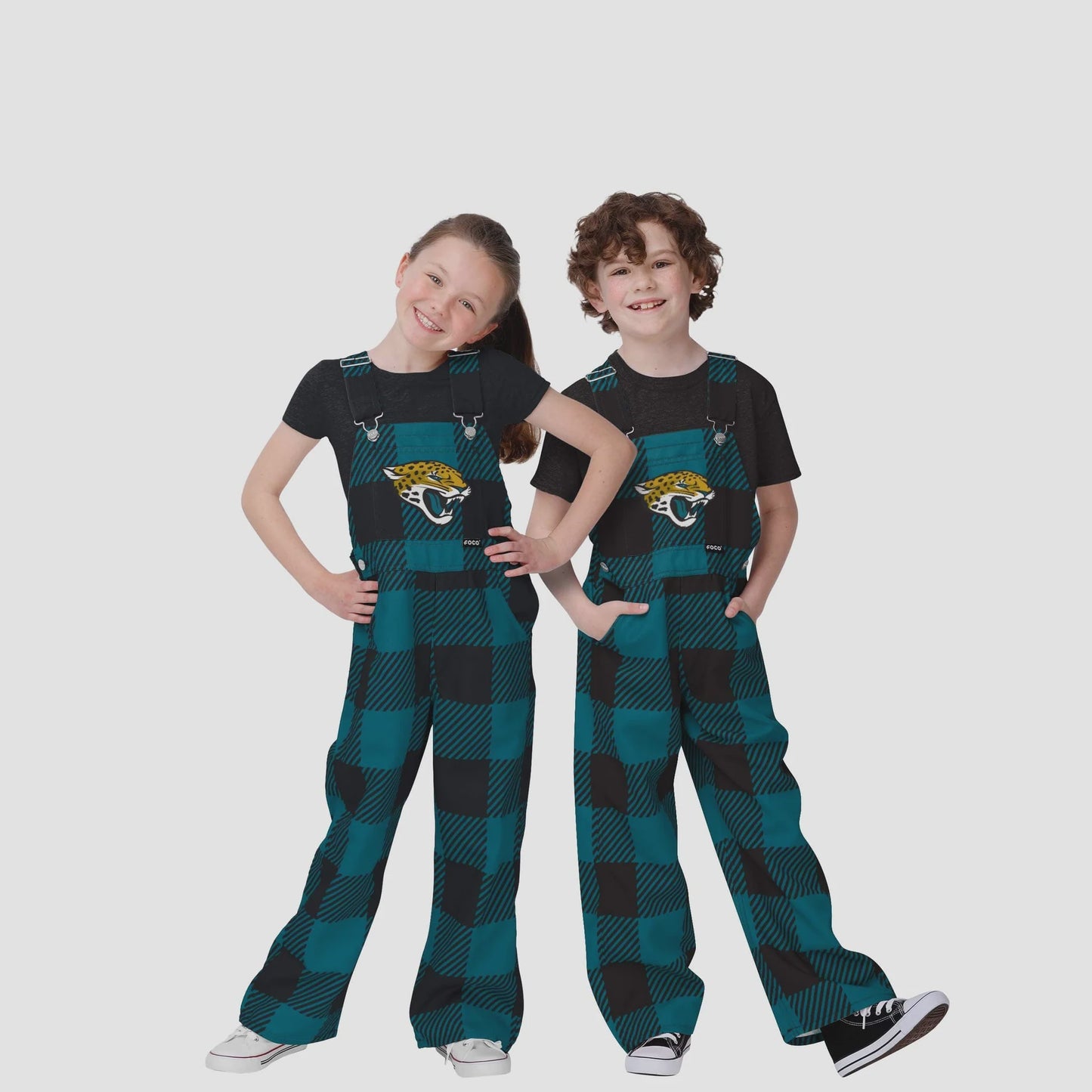Jacksonville Jaguars Buffalo Youth Plaid Bib Overalls