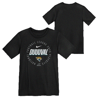 Jacksonville Jaguars Nike 2025 NFL Playoffs Participant Duuuval black t-shirt
