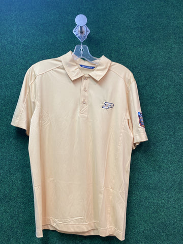 University of Purdue Final Four Cutter & Buck Gold Solid Polo