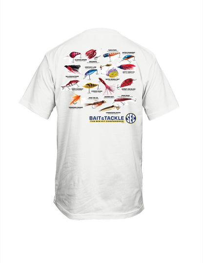 New World Graphics SEC Bait & Tackle The Big Hit Conference White Tee