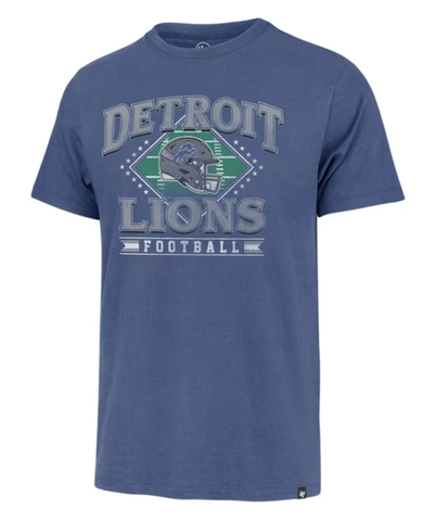 NFL Detroit Lions Blue Field Past Franklin Short Sleeve T Shirt