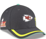 Kansas City Chiefs New Era Gray Super Bowl LIX 9Forty Adjustable Hat