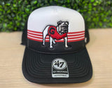 Men's 47 Brand Georgia Bulldogs Mascot logo Black Trucker Hat