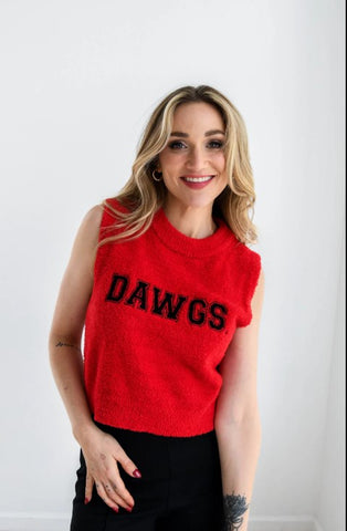 University of Georgia Bulldogs Gameday Social Cropped Sweater Tank
