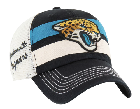 Jacksonville Jaguars '47 Black Clubhouse Boon Clean-Up Trucker Adjustable Hat Men's