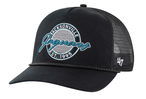 Jacksonville Jaguars '47 Black Promenade Hitch Trucker Adjustable Hat Men's