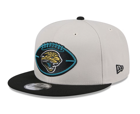 Men's New Era Stone/Black Jacksonville Jaguars 2024 Sideline Historic 9FIFTY Snapback Hat